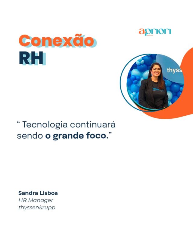 Sandra Lisboa, gerente de RH na thyssenkrupp, destacou os principais desafios e transformações enfrentados pela área diante do avanço da inteligência artificial. Para ela, o ano exigiu atualização constante dos profissionais e adoção de tecnologias que otimizassem processos e estimulassem uma mudança de mindset.

Um dos maiores marcos foi a implementação do modelo híbrido de trabalho, conduzido com foco em comunicação, flexibilidade e humanização. A nova abordagem contribuiu para maior engajamento, produtividade e bem-estar dos colaboradores.

Sandra também ressaltou ações voltadas à saúde mental e qualidade de vida, como atendimento psicológico, orientação financeira e acompanhamento nutricional personalizado dentro da empresa.

Este ano, ela prevê um RH ainda mais tecnológico e estratégico, com foco na retenção de talentos e no preparo das equipes para as transformações futuras. Entre as iniciativas inovadoras, destacou o programa de embaixadores da marca, que promove engajamento e fortalece a presença digital dos colaboradores.

Esta entrevista faz parte de um projeto organizado por Caroline Oliveira, Coordenadora Comercial da Apriori RH, com o objetivo de levar insights estratégicos aos profissionais da área.

Quer ler a entrevista com Sandra na íntegra?

Clica nos destaques!

#GestãoDePessoas #RH #LiderançaHumanizada #InteligênciaArtificial #RHestratégico