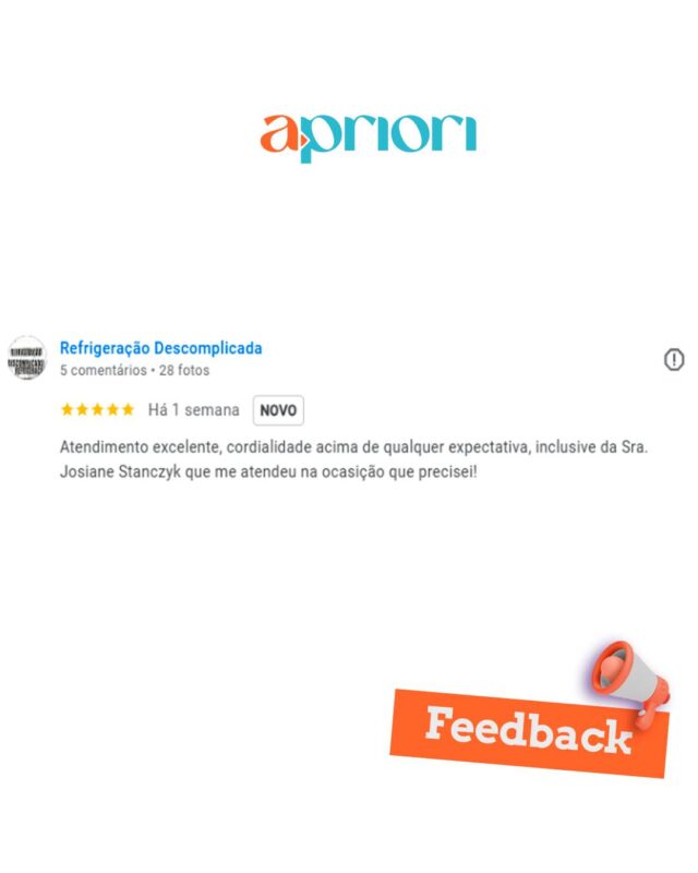 Nosso time brilhando! ✨

Recebemos um feedback incrível de um cliente sobre o excelente trabalho da @josianne_stanczyk 

👏 Parabéns pela dedicação e profissionalismo, que fazem toda a diferença. Seguimos juntos, entregando excelência!

Quer saber mais sobre os serviços da Apriori?

Clica no link da BIO!

#rh #recrutamento #consultoria #vagas