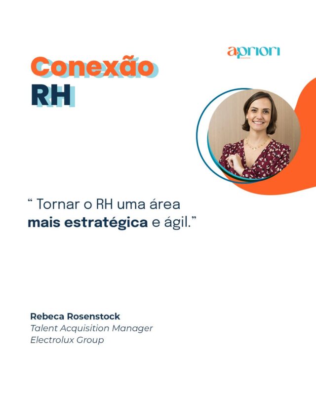 Ano passado, Rebeca Rosenstock, Talent Acquisition Manager no Electrolux Group, fez parte de uma transformação significativa na área de Recursos Humanos, agora chamada "People". A mudança envolveu reestruturação organizacional, adoção de novas tecnologias e foco em colaboração entre áreas, tornando o RH mais estratégico e integrado ao negócio.

Entre os principais avanços, destacam-se o uso de IA e Data Analytics, a inclusão do RH nas decisões desde o início e a criação de uma academia de liderança na América Latina. Rebeca defende a importância da escuta ativa, da comunicação transparente e do desenvolvimento de líderes inclusivos.

Para 2025, ela reforça a necessidade de investir em competências do futuro, como tecnologia e adaptabilidade, ressaltando que o RH tradicional não atende mais às demandas do mercado. Sua visão une tecnologia, cultura e liderança como pilares de um RH moderno e relevante.

Esta entrevista faz parte de um projeto organizado por Caroline Oliveira, Coordenadora Comercial da Apriori RH, com o objetivo de levar insights estratégicos aos profissionais da área.

Quer ler a entrevista com Rebeca na íntegra?

Clica nos destaques!
#GestãoDePessoas #RH #LiderançaHumanizada
