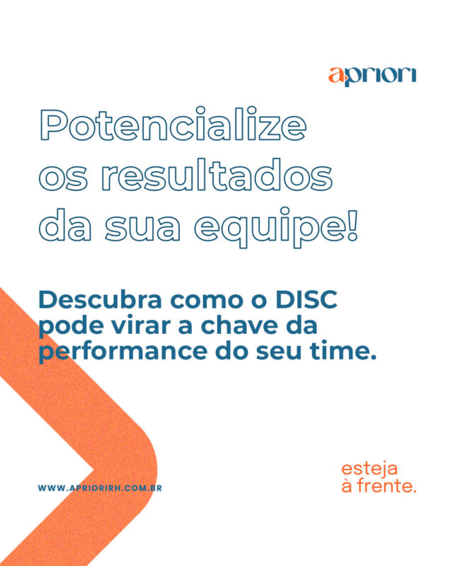🔑 Descubra o poder do autoconhecimento com o Workshop DISC da Apriori!
Mais do que um treinamento, é uma experiência transformadora que revela os estilos comportamentais da sua equipe e impulsiona a performance com comunicação assertiva, conexão e resultados reais.

- Personalizado, prático, dinâmico e conduzido por especialistas.
- Um workshop sob medida para desenvolver pessoas e transformar organizações.

Pronto para destravar o verdadeiro potencial do seu time? 🚀
Clica no link da BIO!

#WorkshopDISC #DesenvolvimentoHumano #GestãoDePessoas #RH #Comportamento #Autoconhecimento #Liderança